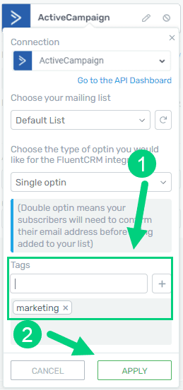 Activecampaign Tags In Thriveleads