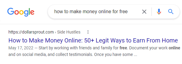 Search Result Make Money Online For Free