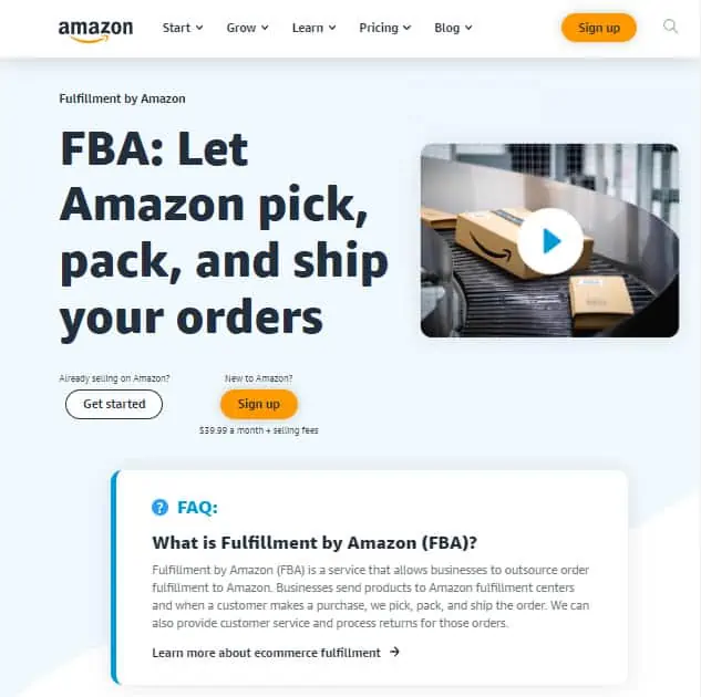 Amazon Fba Home Page
