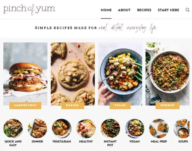 Pinch Of Yum Recipe Blog Website