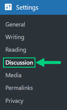 Wordpress Discussion Settings Navigation
