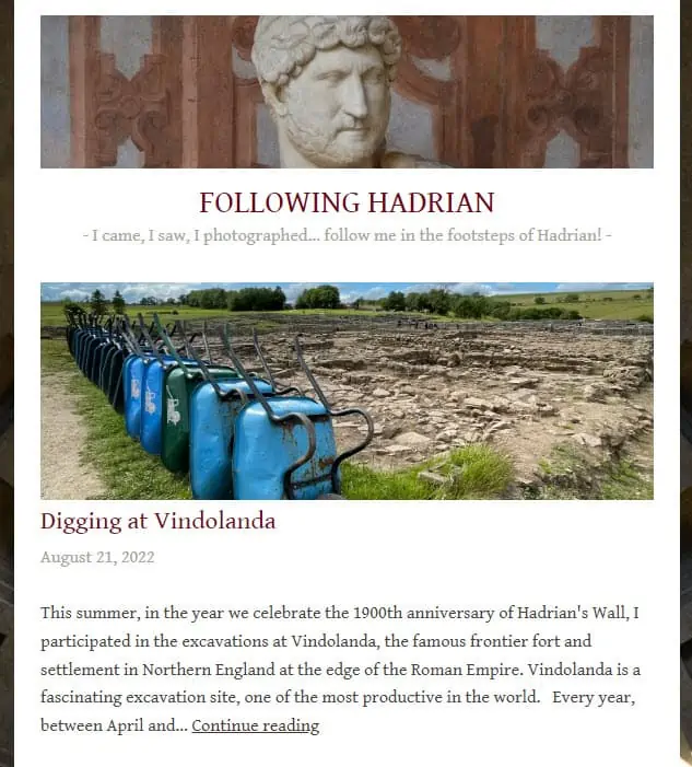 Following Hadrian