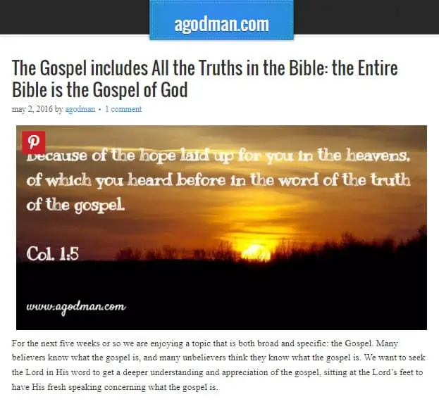 Bible Study Blog Post Example