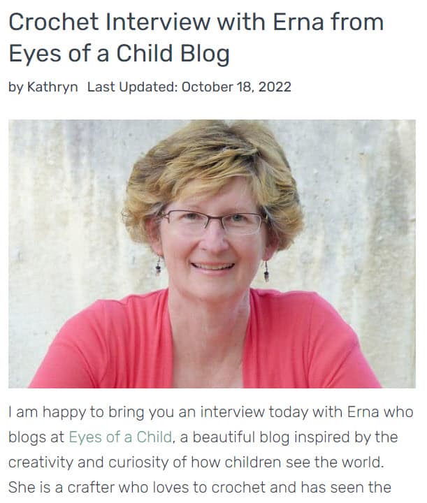 Crochet Blog Interview Example