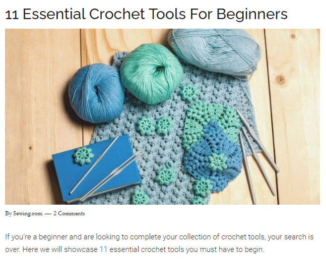 Crochet Blog List Post Example