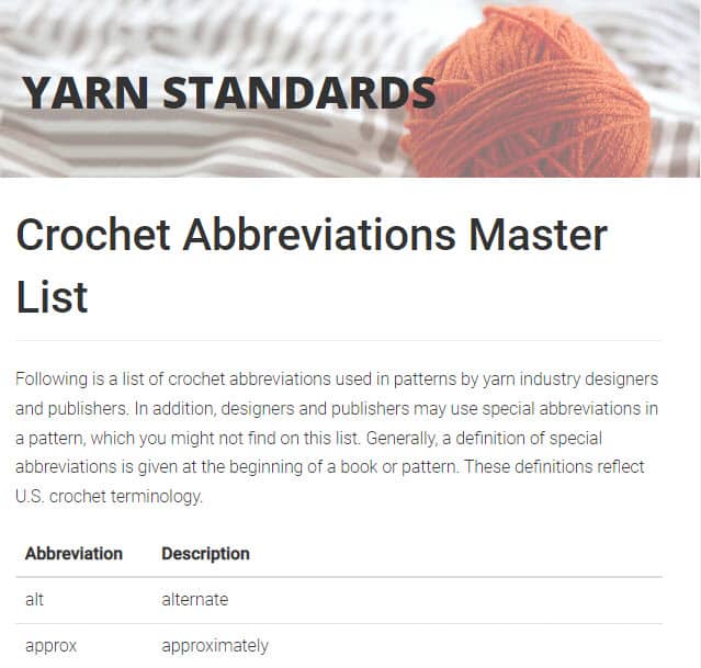 Crochet Blog Resource Guides Example