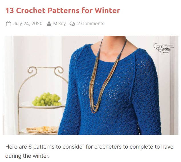 Crochet Pattern Blog Post