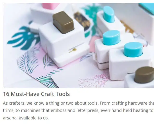 Craft Blog Product Review Post Example