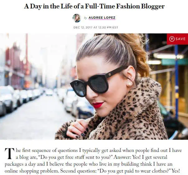 Fashion Blog Lifestyle Personal Style Post Example