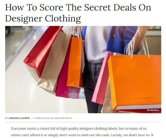 Fashion Blog Shopping Guides Post Example