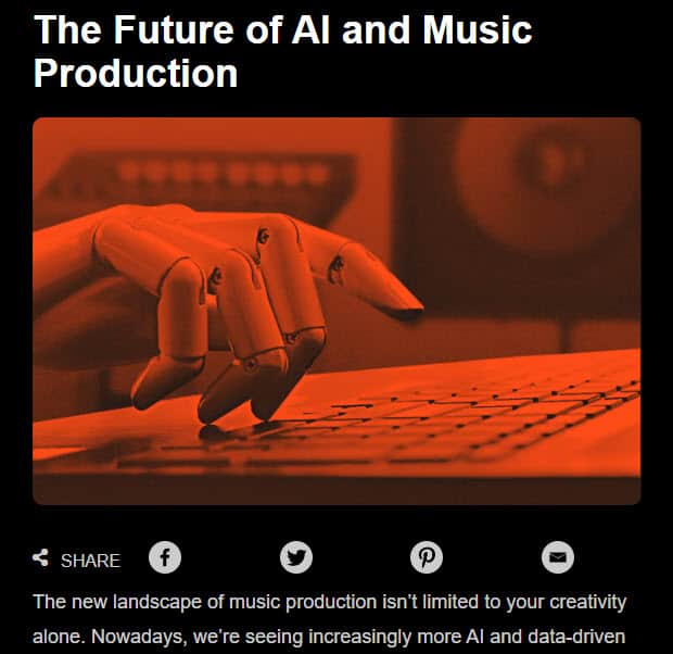 Music Blog Music Technology Post Example
