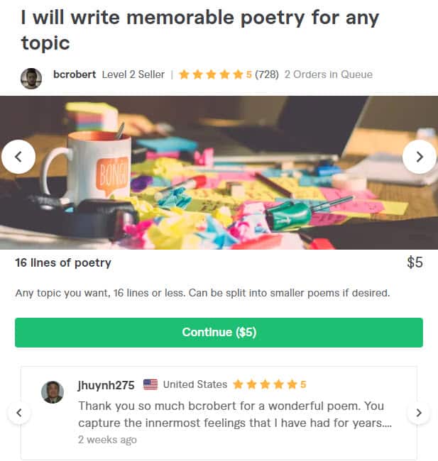 Poetry Blog Sell Poems On Fiverr