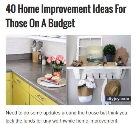 Real Estate Blog Home Improvement Renovation Ideas Post Example