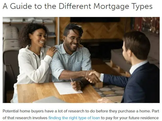Real Estate Blog Mortgage Financing Guides Post Example