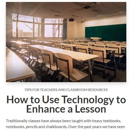 Teacher Blog Technology Integration Posts Example