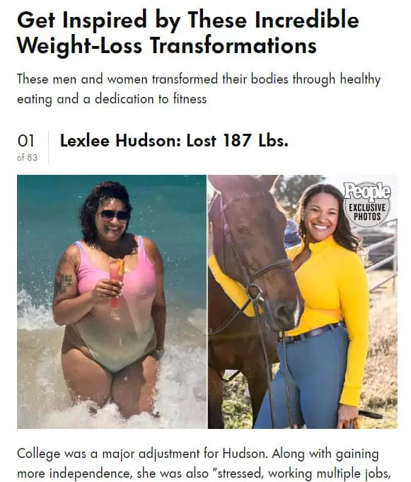 Weight Loss Blog Success Stories Post Example