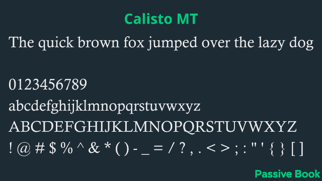 Calisto Mt Font