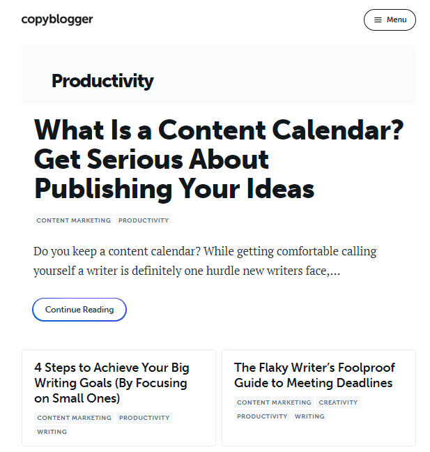 Copyblogger Category Page