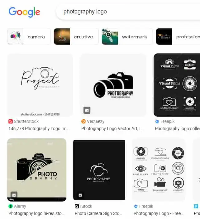 Google Search Photography Logo