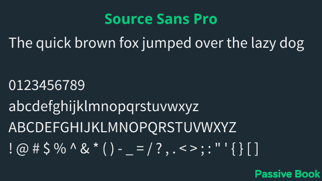 Source Sans Pro Font