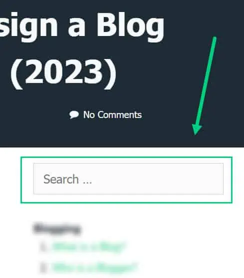 Blog Search Widget