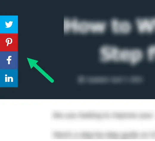 Floating Social Share Buttons