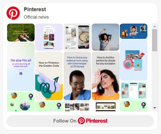 Pinterest Board Widget